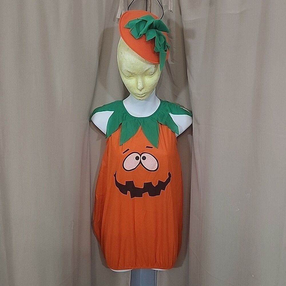 Costume Punkin' Kids Pumpkin 2pc Screen Print Bodysuit-Hat One Size Disguise NEW